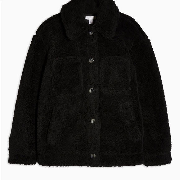 Topshop Borg Jacket - Picture 3 of 4